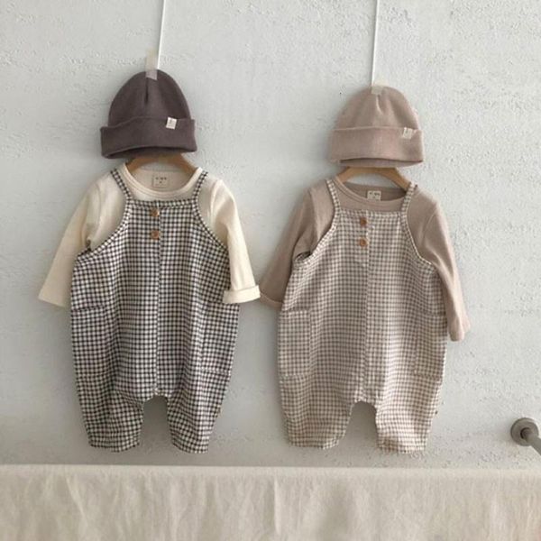 rompers spring autumn baby boy romper set solid color t shirt baby sleeveless jumpsuit girls cute plaid jumpsuit children clothing 230425, Blue
rompers spring autumn baby boy romper set solid color t shirt baby sleeveless jumpsuit girls cute plaid jumpsuit children clothing 230425, Blue