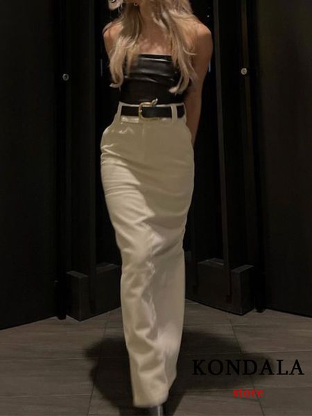 skirts kondala casual denim white long skirt fashion 2023 streetwear high waist button back split spring summer faldas 230424, Black
skirts kondala casual denim white long skirt fashion 2023 streetwear high waist button back split spring summer faldas 230424, Black