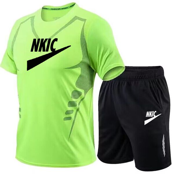 Summer Men's Sportswear Brand Fitness Suit Running Clothes Casual T-shirt Shorts Sets Breathable 2 Piece Jogging Tracksuit Men brand logo
Summer Men's Sportswear Brand Fitness Suit Running Clothes Casual T-shirt Shorts Sets Breathable 2 Piece Jogging Tracksuit Men brand logo