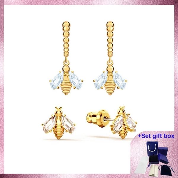 swa fashion charm earrings eternal flower bee pierced earrings exquisite gift box ing, Golden
swa fashion charm earrings eternal flower bee pierced earrings exquisite gift box ing, Golden