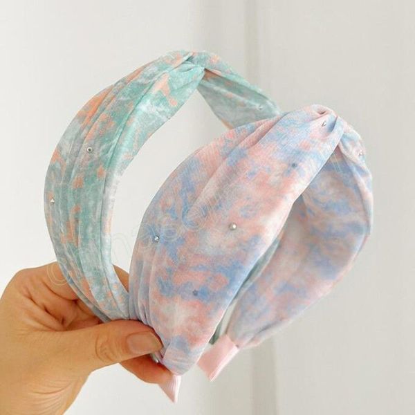 fashion women headband fresh color tie dye cloth hairband pleated headwear girl wide side turban hair accessories, Silver
fashion women headband fresh color tie dye cloth hairband pleated headwear girl wide side turban hair accessories, Silver