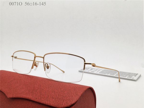 new selling clear small lens 18k frames gold-plated ultra-light square half-frame optical glasses men business style eyewear model 0071o, Black
new selling clear small lens 18k frames gold-plated ultra-light square half-frame optical glasses men business style eyewear model 0071o, Black