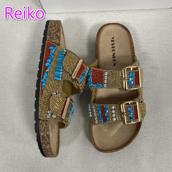 sandals retro ethnic style gold buckle spot drill decorative hollow open toe women's slippers flip-flops flat shoes chaussure femme 230, Black
sandals retro ethnic style gold buckle spot drill decorative hollow open toe women's slippers flip-flops flat shoes chaussure femme 230, Black