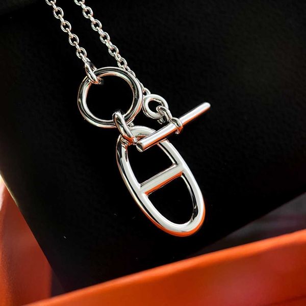 hermm designer necklace strands hollow out pig nose necklace fashion scenery surface geometric design pendant s925 sterling silver collar ch, Black
hermm designer necklace strands hollow out pig nose necklace fashion scenery surface geometric design pendant s925 sterling silver collar ch, Black