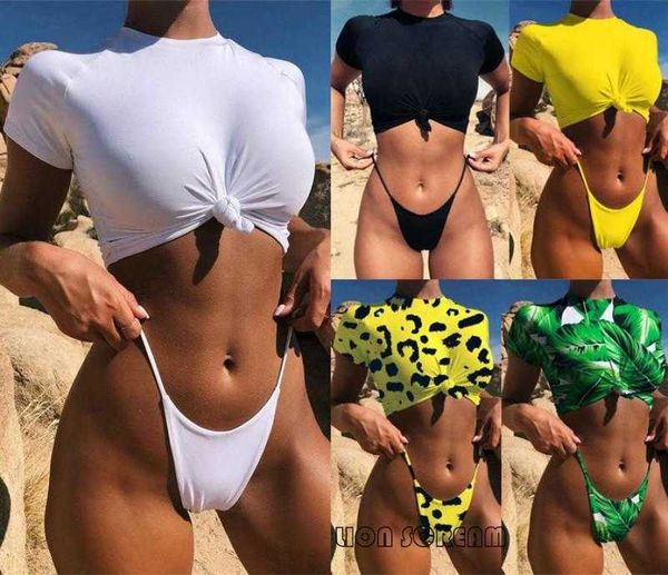 9 colors designer women bikini set retro front tie knot tshirt bikini bathing suit female padded swimsuit micro thong sw3644058, White;black
9 colors designer women bikini set retro front tie knot tshirt bikini bathing suit female padded swimsuit micro thong sw3644058, White;black