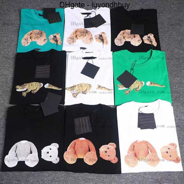 2022 t shirt cotton short-sleeved fashion men palms women short t-shirts couple models mens clothing printed truncated bear angels couples t, White;black
2022 t shirt cotton short-sleeved fashion men palms women short t-shirts couple models mens clothing printed truncated bear angels couples t, White;black