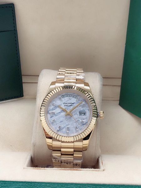 41mm designer men's wristwatches automatic mechanical movement mens watches diamond bezel stainless steel strap man watch montre luxe w, Slivery;golden
41mm designer men's wristwatches automatic mechanical movement mens watches diamond bezel stainless steel strap man watch montre luxe w, Slivery;golden
