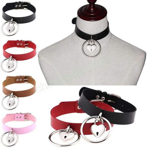 metal o ring love heart lock choker necklace leather bandage collar neckletfor women party chokers jewelry, Golden;silver
metal o ring love heart lock choker necklace leather bandage collar neckletfor women party chokers jewelry, Golden;silver