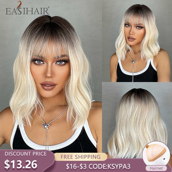 synthetic wigs ombre brown blonde synthetic wigs short wavy bob wig for women with bangs body wave cosplay lolita natural hair heat resistan, Black
synthetic wigs ombre brown blonde synthetic wigs short wavy bob wig for women with bangs body wave cosplay lolita natural hair heat resistan, Black