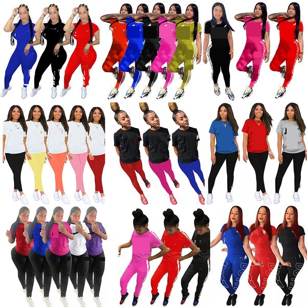 brand print summer women tracksuits trousers two piece sets designer short sleeve t-shirts and sweat pants matching suits outfits women clot, Gray
brand print summer women tracksuits trousers two piece sets designer short sleeve t-shirts and sweat pants matching suits outfits women clot, Gray