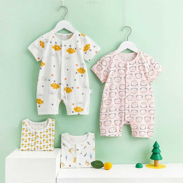 clothing sets boys and girls' bodysuit summer short sleeve baby romper newborn children's creeper thin outwear, White
clothing sets boys and girls' bodysuit summer short sleeve baby romper newborn children's creeper thin outwear, White