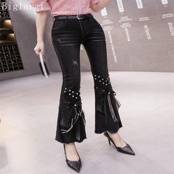 jeans fashion high waist sequins jeans diamond beaded irregular women jeans spring summer flared bowknot denim pants woman trousers, Blue
jeans fashion high waist sequins jeans diamond beaded irregular women jeans spring summer flared bowknot denim pants woman trousers, Blue