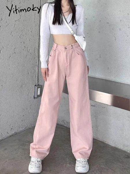 jeans yitimoky 2022 jeans woman high waist denim pants wide leg denim clothing female pink vintage straight baggy straight mom jeans, Blue
jeans yitimoky 2022 jeans woman high waist denim pants wide leg denim clothing female pink vintage straight baggy straight mom jeans, Blue