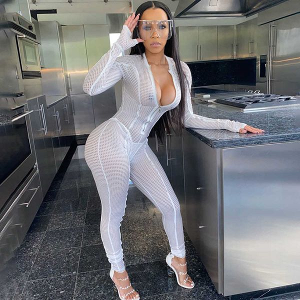 women's jumpsuits rompers sheer mesh plaid jumpsuit for women front zip v neck long sleeve romper party night club rompers womens jumps, Black;white
women's jumpsuits rompers sheer mesh plaid jumpsuit for women front zip v neck long sleeve romper party night club rompers womens jumps, Black;white