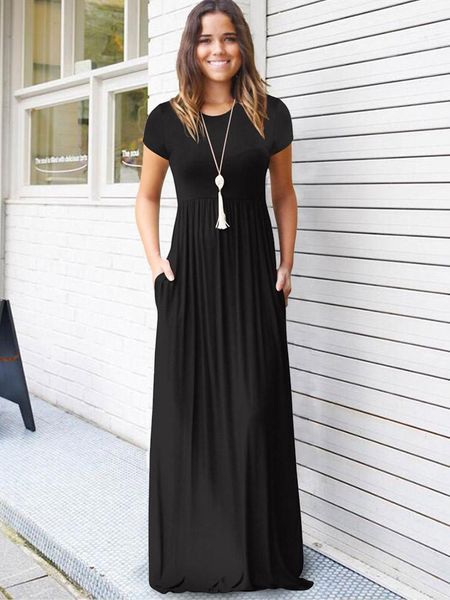 dresses summer maxi dresses for women with pocket elegant boho evening party dress women loose casual solid black long dress vestido, Black;gray
dresses summer maxi dresses for women with pocket elegant boho evening party dress women loose casual solid black long dress vestido, Black;gray