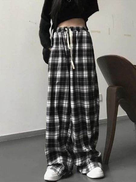 capris houzhou harajuku oversize plaid pants women korean fashion black white checked trousers for female fall 2022 wide leg sweatpants
capris houzhou harajuku oversize plaid pants women korean fashion black white checked trousers for female fall 2022 wide leg sweatpants