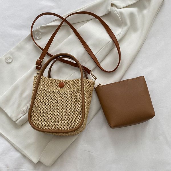 shopping bags 1 set straw mini handbag and purse for women shoulder bags girls small rattan woven summer beach messenger luxury designer 230
shopping bags 1 set straw mini handbag and purse for women shoulder bags girls small rattan woven summer beach messenger luxury designer 230