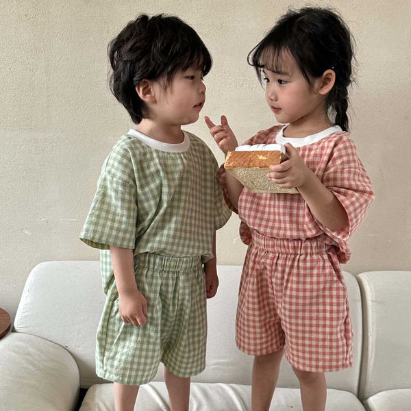 clothing sets children casual loose pajamas soft comfortable plaid t-shirt and shorts girls cute homewear set boys air conditio aa230426, White
clothing sets children casual loose pajamas soft comfortable plaid t-shirt and shorts girls cute homewear set boys air conditio aa230426, White