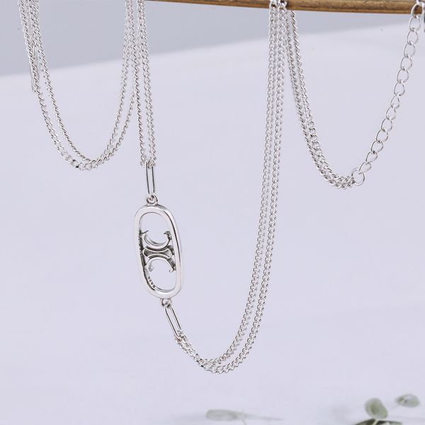 s925 sterling silver necklace creative retro double layer water wave chain couple fashion classic network red temperament creative personali
s925 sterling silver necklace creative retro double layer water wave chain couple fashion classic network red temperament creative personali