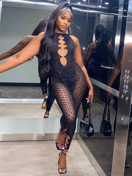 womens jumpsuits rompers sleeveless seethrough mesh patchwork jumpsuit women 2023 spring summer rhinestones zipup party night club bodysuit, Black;white
womens jumpsuits rompers sleeveless seethrough mesh patchwork jumpsuit women 2023 spring summer rhinestones zipup party night club bodysuit, Black;white