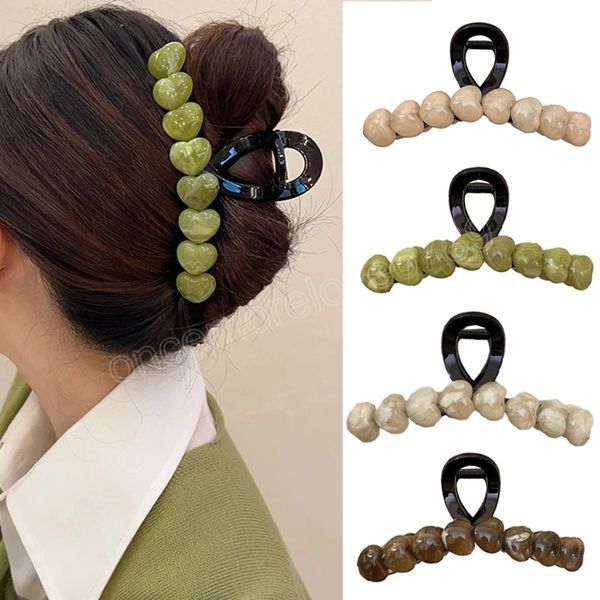 korean ins jelly color love heart shape acrylic hair claw clips for women large size cross catch clip ponytail clip crab clamps, Slivery;golden
korean ins jelly color love heart shape acrylic hair claw clips for women large size cross catch clip ponytail clip crab clamps, Slivery;golden