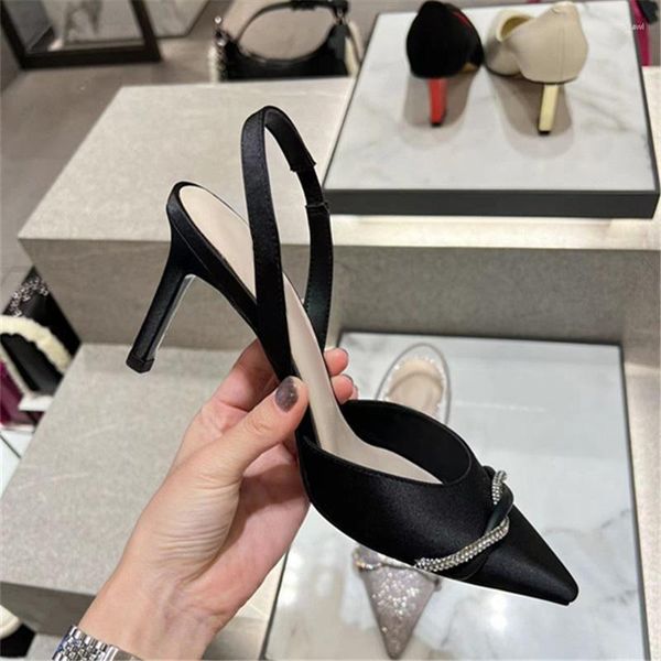 sandals 2023 spring brand design pointed toe women high heels rhinestone chain ladies sandal baotou backspace luxury for females, Black
sandals 2023 spring brand design pointed toe women high heels rhinestone chain ladies sandal baotou backspace luxury for females, Black