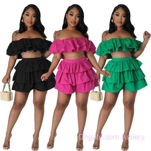 women clothing designer tracksuit and shorts two piece set dresses slash neck suit 2023 summer ruffle edge loose pull chain wrapped chest 2, White
women clothing designer tracksuit and shorts two piece set dresses slash neck suit 2023 summer ruffle edge loose pull chain wrapped chest 2, White