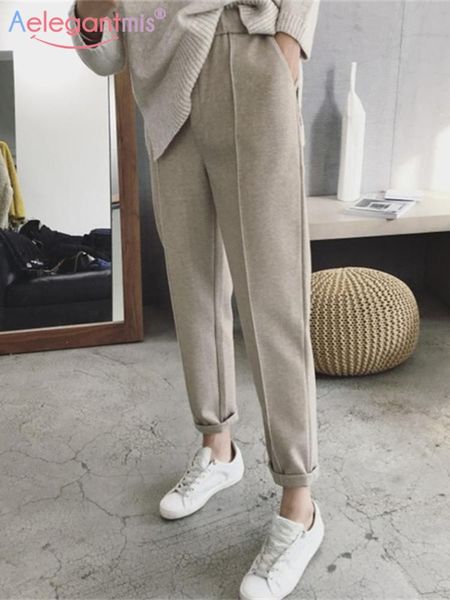 capris aelegantmis korean casual loose woolen elastic high waist pants women winter warm office lady straight trousers autumn y2k, Black;white
capris aelegantmis korean casual loose woolen elastic high waist pants women winter warm office lady straight trousers autumn y2k, Black;white