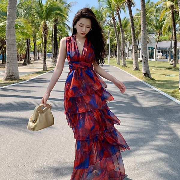 casual dresses summer women's midi beach floral dresses fashion print backless vneck elegant temperament ladies korea dress 230425, Black;gray
casual dresses summer women's midi beach floral dresses fashion print backless vneck elegant temperament ladies korea dress 230425, Black;gray