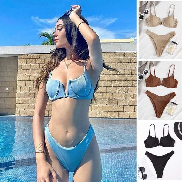 set bikini thong women swimsuit v neck ribbed swimwear bikinis set summer beachwear push up underwear bathing suit twopieces j230426, Red;black
set bikini thong women swimsuit v neck ribbed swimwear bikinis set summer beachwear push up underwear bathing suit twopieces j230426, Red;black