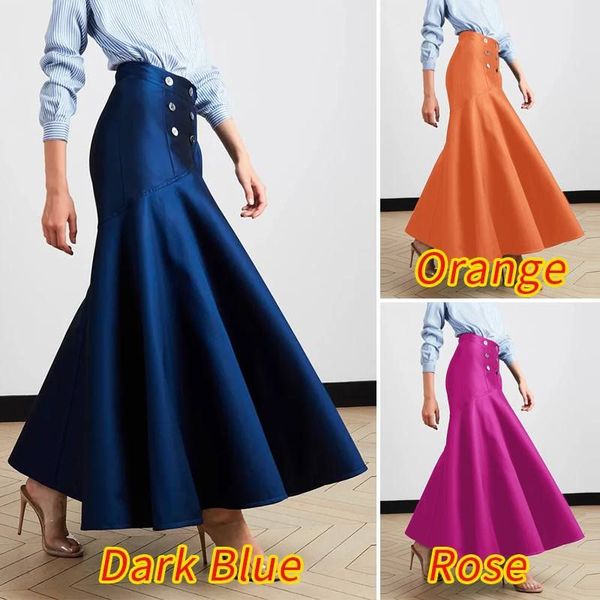 skirts elegant high waist fishtail 2023 summer casual buttons party skirt women ruffled satin maxi bottoms streetwear, Black
skirts elegant high waist fishtail 2023 summer casual buttons party skirt women ruffled satin maxi bottoms streetwear, Black