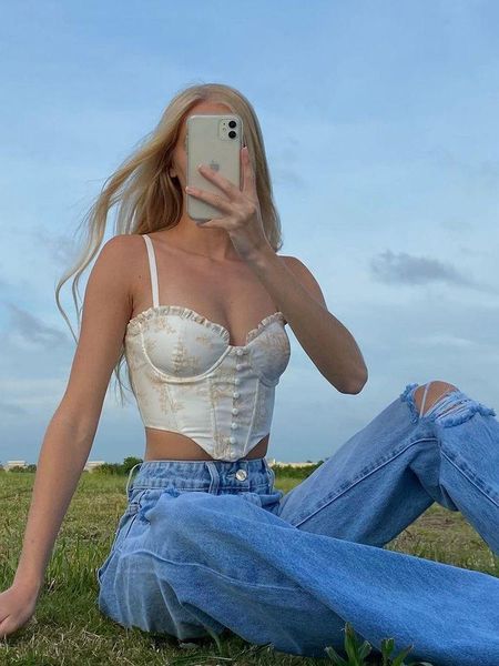 t-shirt corset y2k women 2022 new arrivals mesh floral tank blue female crop for party club streetwear, White
t-shirt corset y2k women 2022 new arrivals mesh floral tank blue female crop for party club streetwear, White