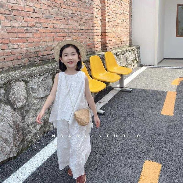 clothing sets sets shirts pants sleeveless o-neck collar regular length elastic waist ankle length solid fashion modern summer child aa23042, White
clothing sets sets shirts pants sleeveless o-neck collar regular length elastic waist ankle length solid fashion modern summer child aa23042, White