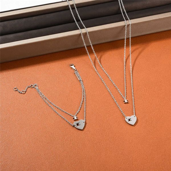 small design triumphal arch double love pendant necklace bracelet brass plated 18k real gold lock bone chain female, Silver
small design triumphal arch double love pendant necklace bracelet brass plated 18k real gold lock bone chain female, Silver