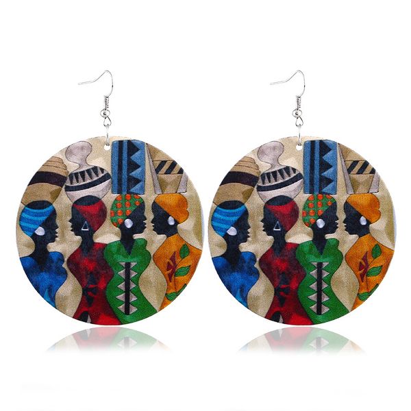 designer earrings personalized geometric round wood earrings single sided painted cartoon character pattern wood earrings, Golden;silver
designer earrings personalized geometric round wood earrings single sided painted cartoon character pattern wood earrings, Golden;silver
