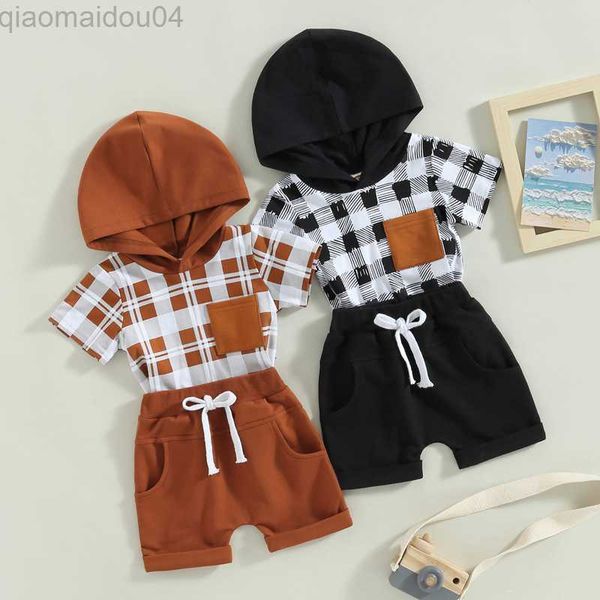 clothing sets toddler summer suit baby boy clothes sets short sleeve hooded plaid print + drstring short pants with pockets aa230426, White
clothing sets toddler summer suit baby boy clothes sets short sleeve hooded plaid print + drstring short pants with pockets aa230426, White