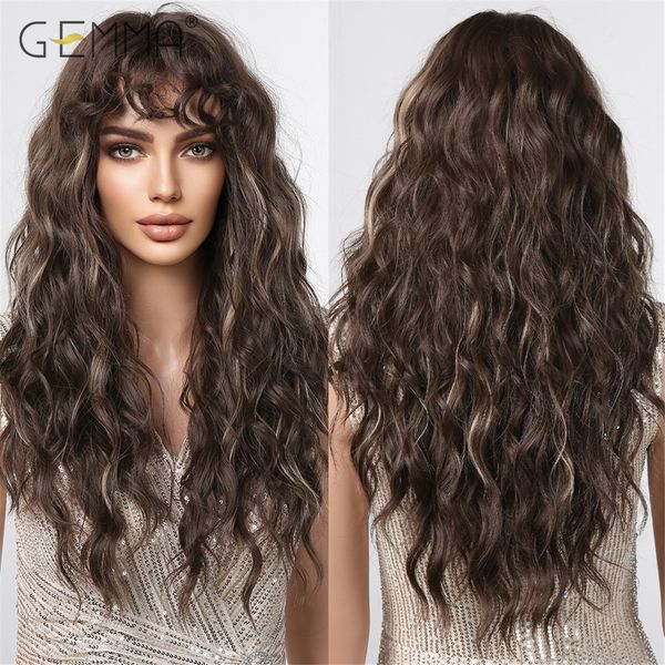 synthetic wigs gemma sintetis panjang keriting cokelat gelap rambut cosplay gelombang dalam dengan poni wanita pesta harian serat tahan pana, Black
synthetic wigs gemma sintetis panjang keriting cokelat gelap rambut cosplay gelombang dalam dengan poni wanita pesta harian serat tahan pana, Black