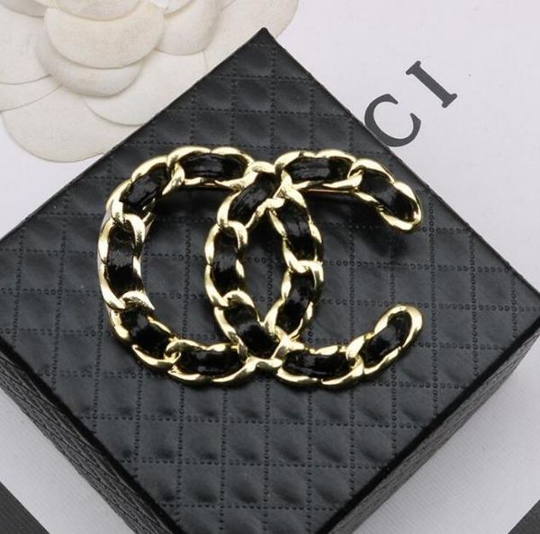 12style brand 18k gold plated brooches fashion mens womens designer double letter brooche luxury geometric leather cord knitting sweater gif, Gray
12style brand 18k gold plated brooches fashion mens womens designer double letter brooche luxury geometric leather cord knitting sweater gif, Gray