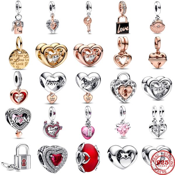 silver mother's day gift daughter family love heart lock charm bead fit original pandora bracelet necklace for women diy designer jewel, Black
silver mother's day gift daughter family love heart lock charm bead fit original pandora bracelet necklace for women diy designer jewel, Black