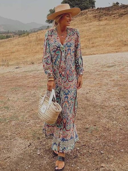 dresses jastie 2022 retro ethnic print dress spring autumn 3/4 sleeve vneck casual beach dresses for women holiday bohemian maxi dress, Black;gray
dresses jastie 2022 retro ethnic print dress spring autumn 3/4 sleeve vneck casual beach dresses for women holiday bohemian maxi dress, Black;gray