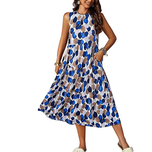 crew neck sleeveless a-line midi casual dress pullover ruched loose high waist floral printed panelled ruffles slash pockets oversized sweep, Black;gray
crew neck sleeveless a-line midi casual dress pullover ruched loose high waist floral printed panelled ruffles slash pockets oversized sweep, Black;gray