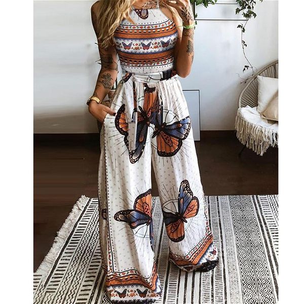 pants 2021 new women two piece pants sets butterfly printed cami crop and loose wide leg pants casual bohemian 2pcs sets, White
pants 2021 new women two piece pants sets butterfly printed cami crop and loose wide leg pants casual bohemian 2pcs sets, White