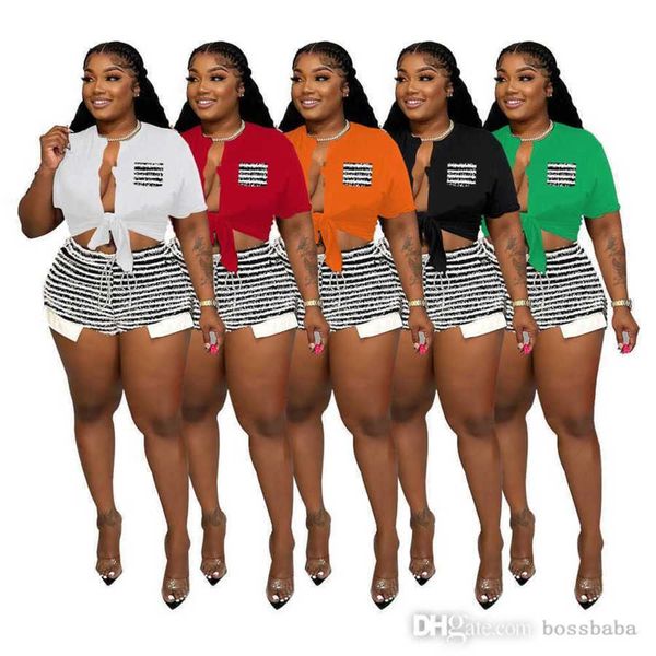 women tracksuits designer 2023 new striped shorts t-shirt set summer casual two piece set sportwear 5 colours, Gray
women tracksuits designer 2023 new striped shorts t-shirt set summer casual two piece set sportwear 5 colours, Gray