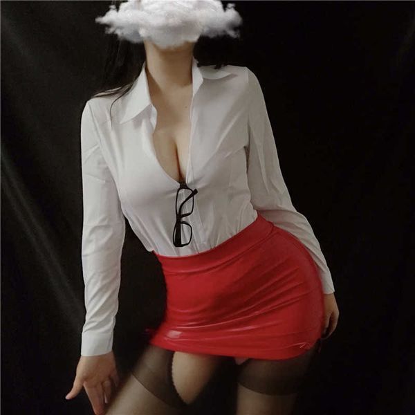 set teacher role play uniform suit ol secretary office shirt leather skirt set female night ultimate temptation tight outfit j230425, Red;black
set teacher role play uniform suit ol secretary office shirt leather skirt set female night ultimate temptation tight outfit j230425, Red;black