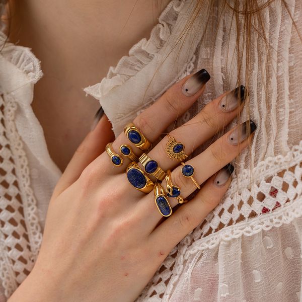 palace retro titanium steel ring necklace jewelry high-grade sense light luxury niche lapis lazuli necklace foreign trade wholesale cross-bo, Golden;silver
palace retro titanium steel ring necklace jewelry high-grade sense light luxury niche lapis lazuli necklace foreign trade wholesale cross-bo, Golden;silver
