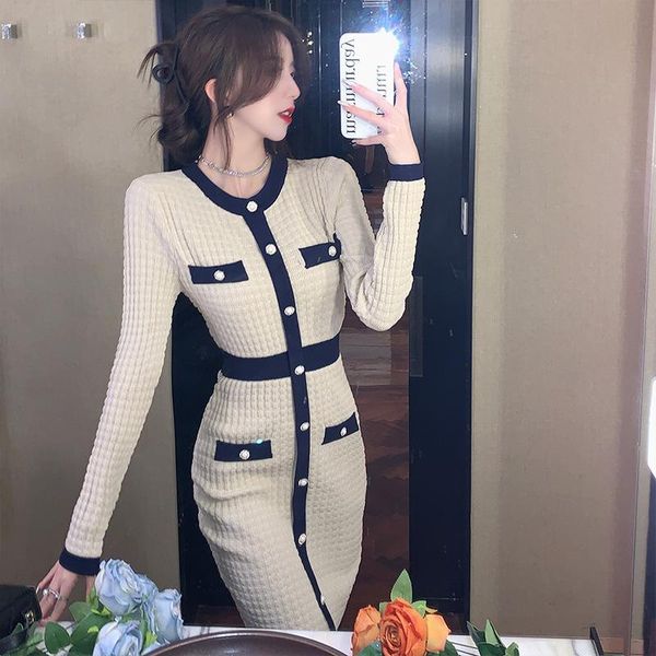 dresses 2022 autumn and winter new comfortable slim fashion high waist dress contrast color design knitted casual dress, Black;gray
dresses 2022 autumn and winter new comfortable slim fashion high waist dress contrast color design knitted casual dress, Black;gray