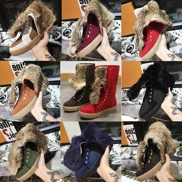 women winter booties real rabbit fur snow boots fashion real leather australia western kneel flat shoes with box us11 no16, Black
women winter booties real rabbit fur snow boots fashion real leather australia western kneel flat shoes with box us11 no16, Black