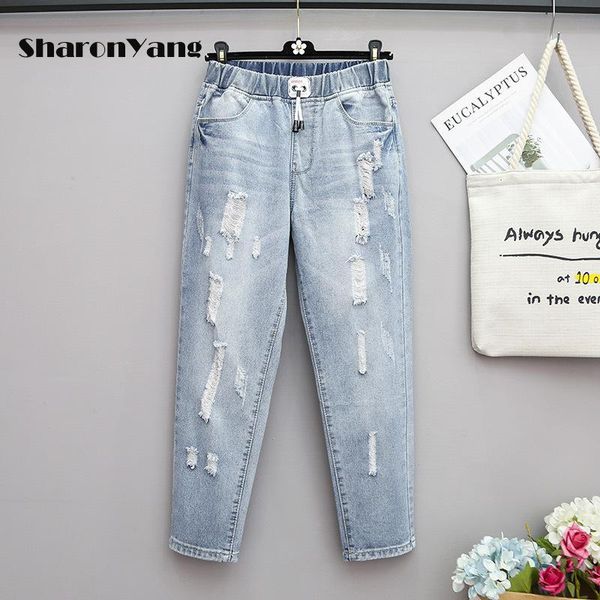 jeans xl6xl baggy jeans woman loose harem pants fat sister pants women high waist pants large size ripped jeans, Blue
jeans xl6xl baggy jeans woman loose harem pants fat sister pants women high waist pants large size ripped jeans, Blue