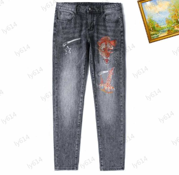mens jeans tiger alphabet ornament multi pocket design personality trend jeans custom metal button zipper door flap regular version type cas, Blue
mens jeans tiger alphabet ornament multi pocket design personality trend jeans custom metal button zipper door flap regular version type cas, Blue