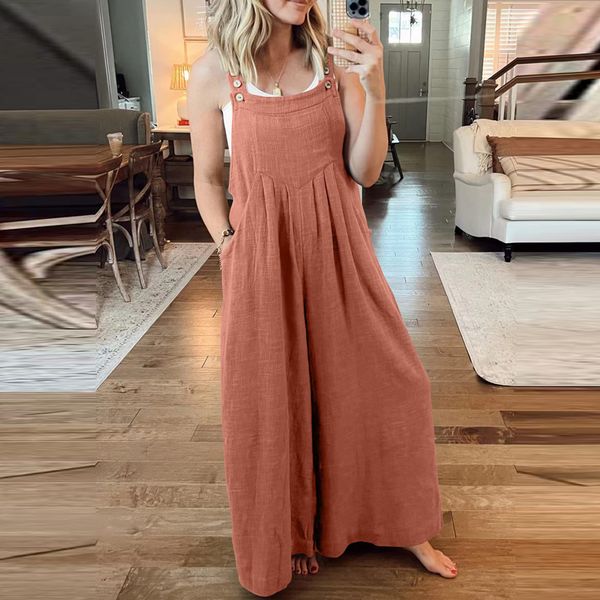 women's jumpsuits rompers spring summer loose casual wide-leg pant jumpsuit women cotton and linen romper spring single solid pocket co, Black;white
women's jumpsuits rompers spring summer loose casual wide-leg pant jumpsuit women cotton and linen romper spring single solid pocket co, Black;white